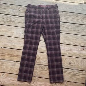 Murano Evan fit slim plaid dress pants
